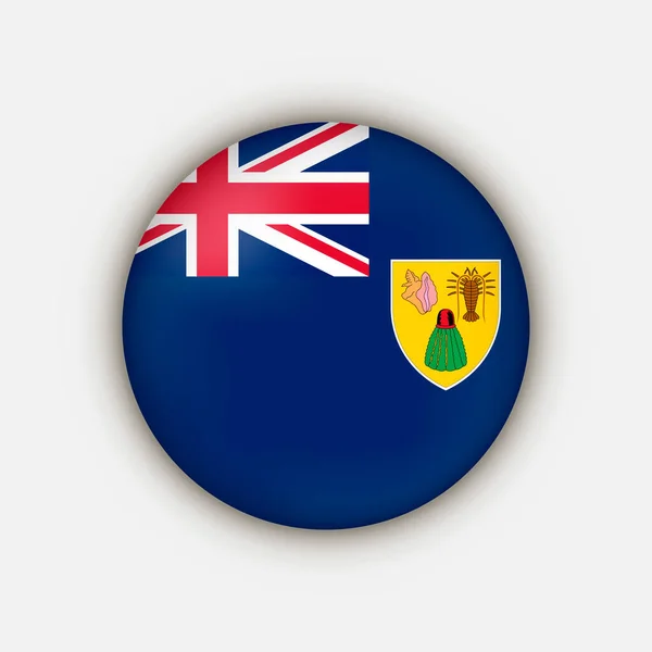 Land Turks Und Caicosinseln Flagge Der Turks Und Caicosinseln Vektorillustration — Stockvektor
