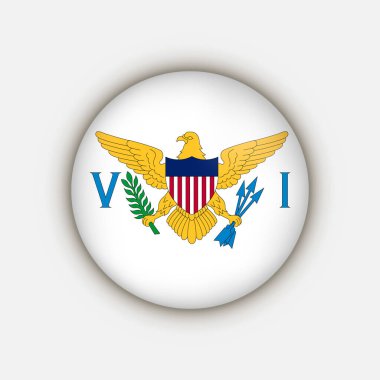Virgin Adaları. Virgin Adaları bayrağı. Vektör illüstrasyonu.