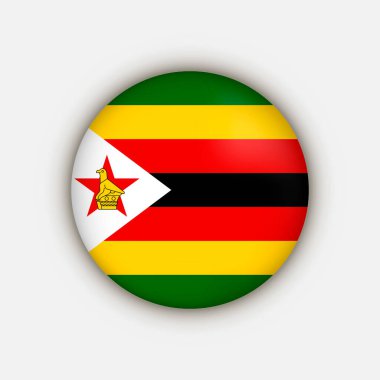 Taşralı Zimbabwe. Zimbabwe bayrağı. Vektör illüstrasyonu.