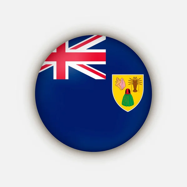 Land Turks Und Caicosinseln Flagge Der Turks Und Caicosinseln Vektorillustration — Stockvektor