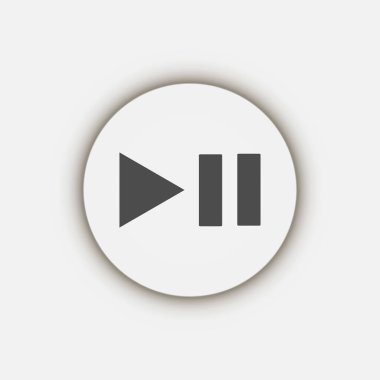 Gri çalma durdurma düğmesi, düz dizayn biçimi