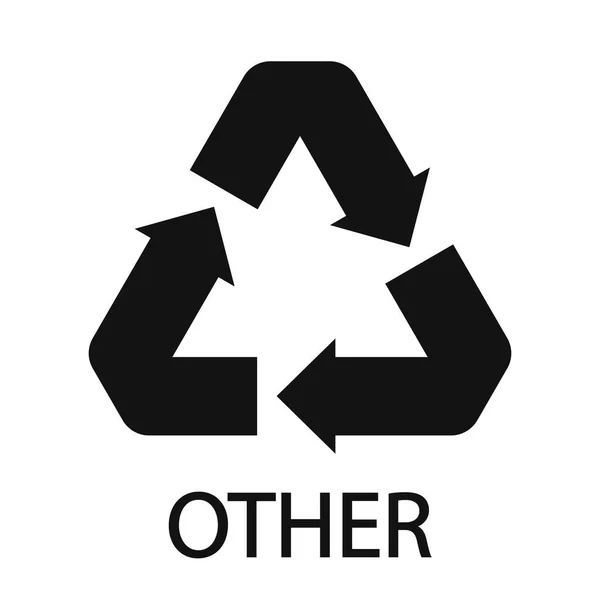 其他07回收代码符号 塑料循环利用载体聚乙烯标志 — 图库矢量图片