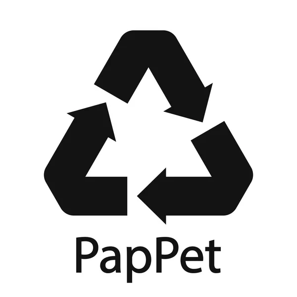 Papier Karton Recycling Codes Pappet Tekenen Van Composietmaterialen Vectorillustratie — Stockvector