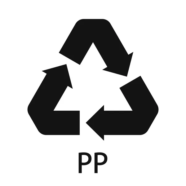 Kunststoff Recycling Symbol Vektorsymbol — Stockvektor