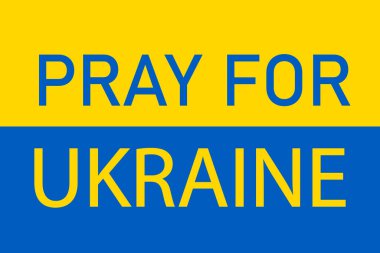 Ukrayna bayrağı UKRAINE kelimesi için dua ediyor.