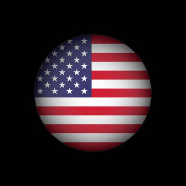 Country USA. Amerikan bayrağı. Vektör illüstrasyonu.