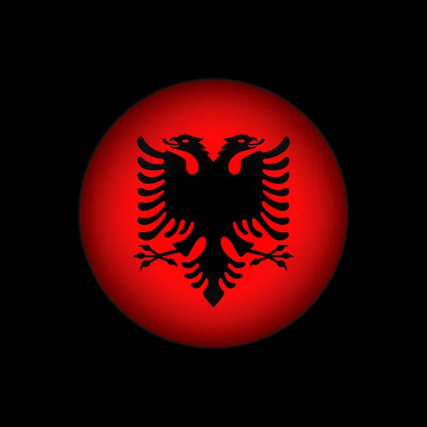 Land Albanië Albanese Vlag Vectorillustratie — Stockvector