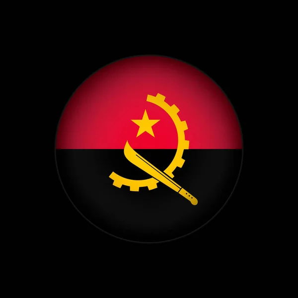 Country Angola Angolská Vlajka Vektorová Ilustrace — Stockový vektor