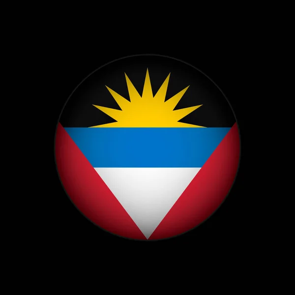 Country Antigua Och Barbuda Antigua Och Barbuda Flagga Vektorillustration — Stock vektor