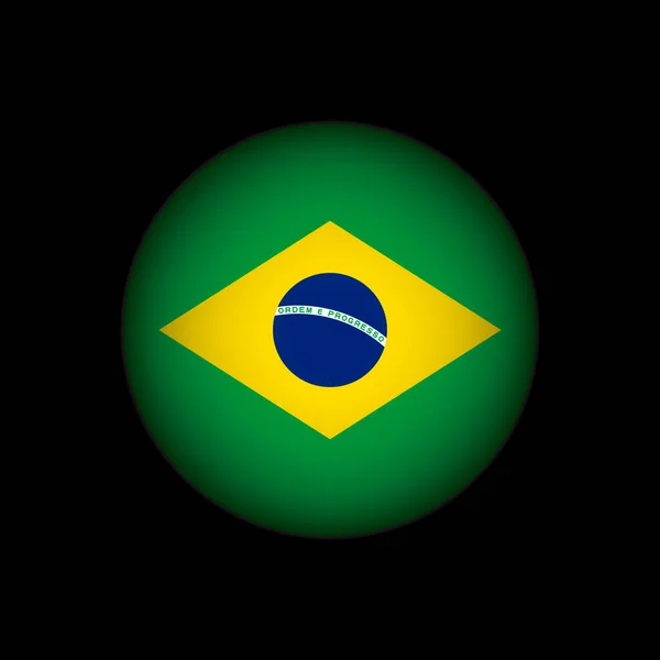 Страна Бразилия Флаг Бразилии Векторная Иллюстрация — стоковый вектор