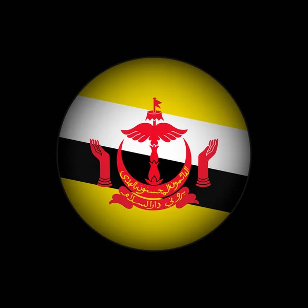Land Brunei Brunei Vlag Vectorillustratie — Stockvector