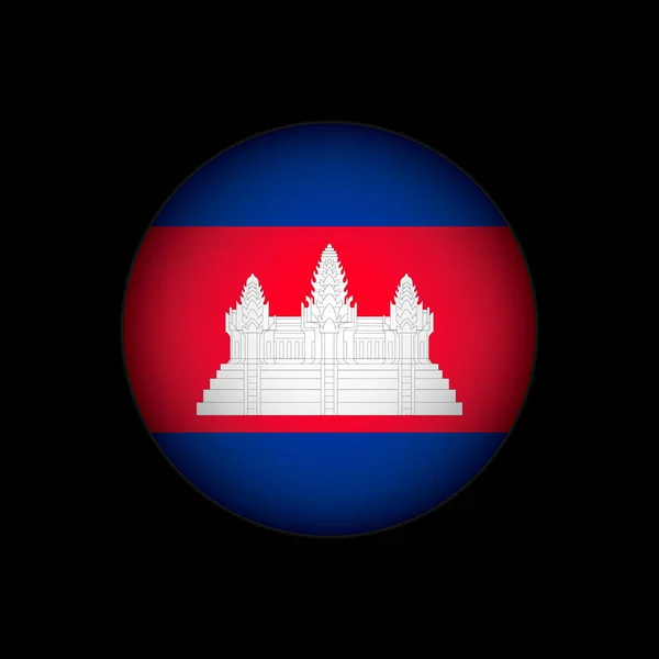 Land Cambodja Cambodja Vlag Vectorillustratie — Stockvector