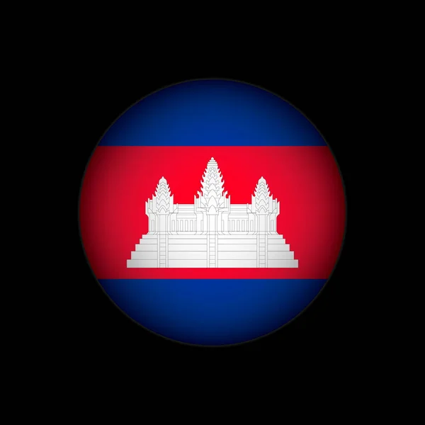 Pays Cambodge Drapeau Cambodge Illustration Vectorielle — Image vectorielle