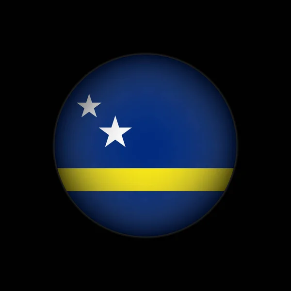 Paese Curacao Bandiera Curacao Illustrazione Vettoriale — Vettoriale Stock