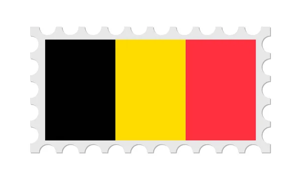 België Postzegel Met Schaduw Vectorillustratie — Stockvector