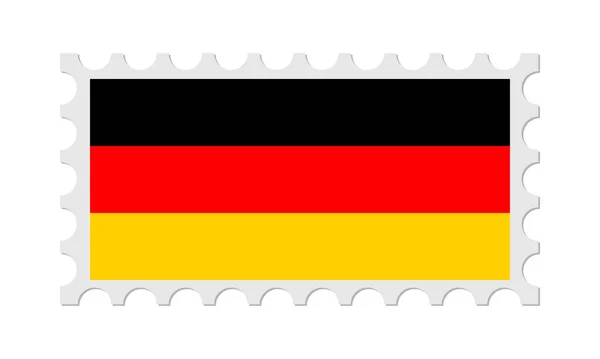 Duitsland Postzegel Met Schaduw Vectorillustratie — Stockvector