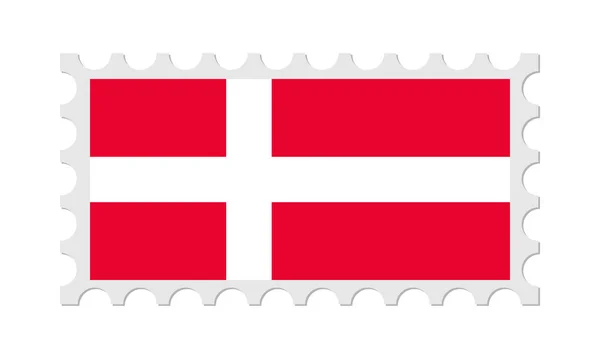 Dinamarca Sello Correos Con Sombra Ilustración Vectorial — Vector de stock