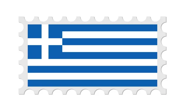 Grecia Sello Postal Con Sombra Ilustración Vectorial — Vector de stock
