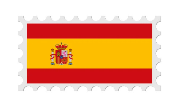 Hiszpański Znaczek Pocztowy Cieniem Ilustracja Wektora — Wektor stockowy