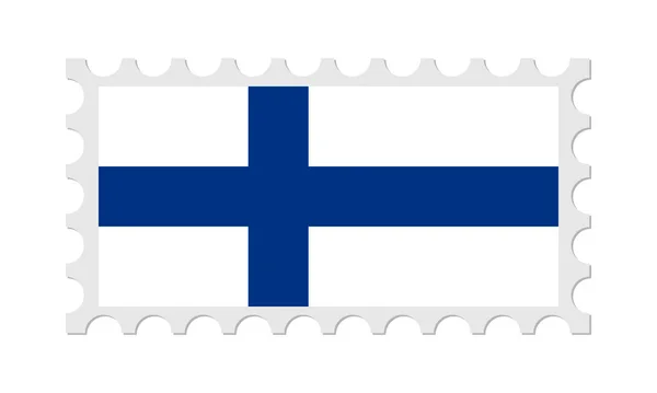 Finlandia Sello Postal Con Sombra Ilustración Vectorial — Vector de stock