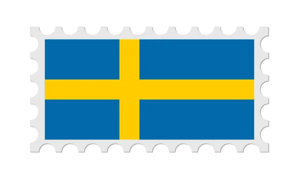 Suécia Carimbo Postal Com Sombra Ilustração Vetorial —  Vetores de Stock