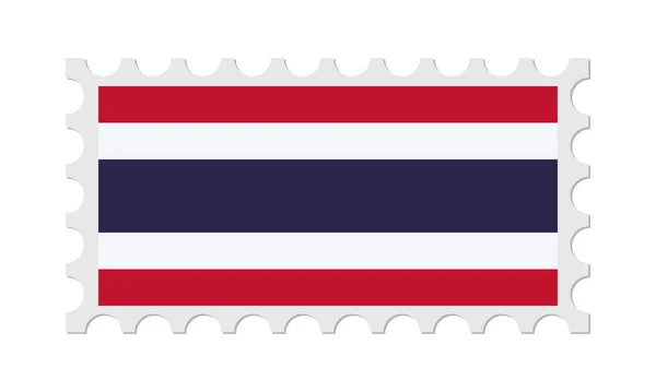 Thailand Postzegel Met Schaduw Vectorillustratie — Stockvector