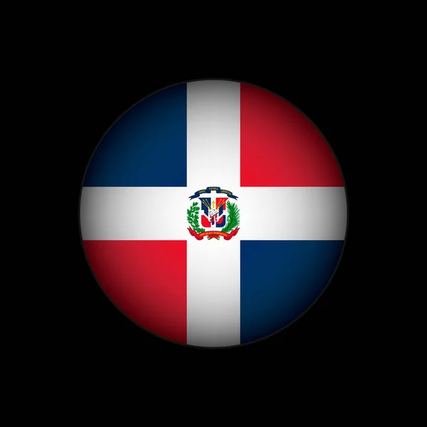 Страна Доминиканская Республика Флаг Доминиканской Республики Векторная Иллюстрация — стоковый вектор