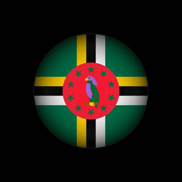 Land Dominica Dominicas Flagga Vektorillustration — Stock vektor