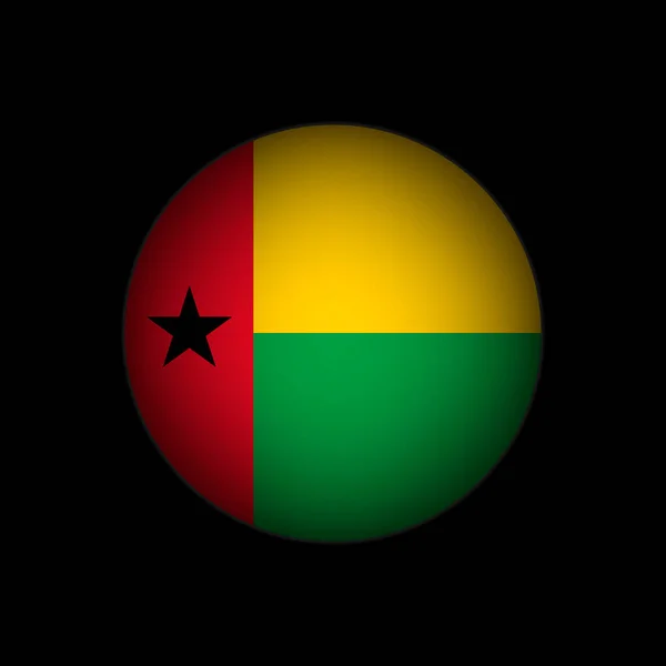 Χώρα Γουινέα Μπισσάου Σημαία Γουινέας Μπισάου Εικονογράφηση Διανύσματος — Διανυσματικό Αρχείο