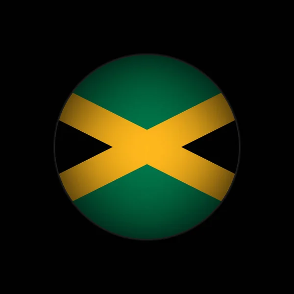 Country Jamajka Jamajská Vlajka Vektorová Ilustrace — Stockový vektor