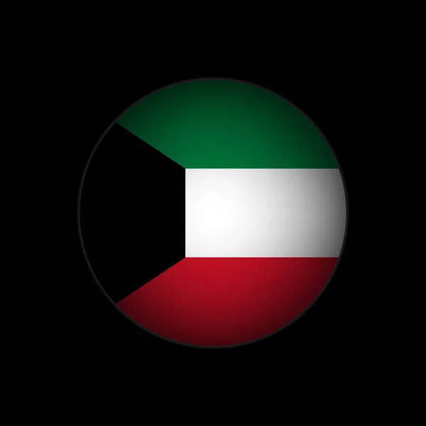 Taşralı Kuveyt Kuveyt Bayrağı Vektör Illüstrasyonu — Stok Vektör