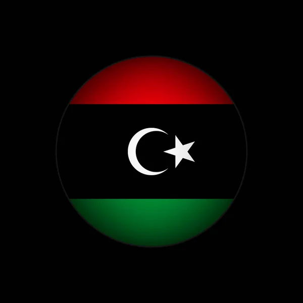 País Líbia Bandeira Líbia Ilustração Vetorial —  Vetores de Stock