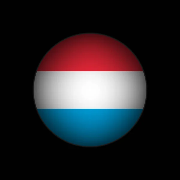 Pays Luxembourg Drapeau Luxembourg Illustration Vectorielle — Image vectorielle