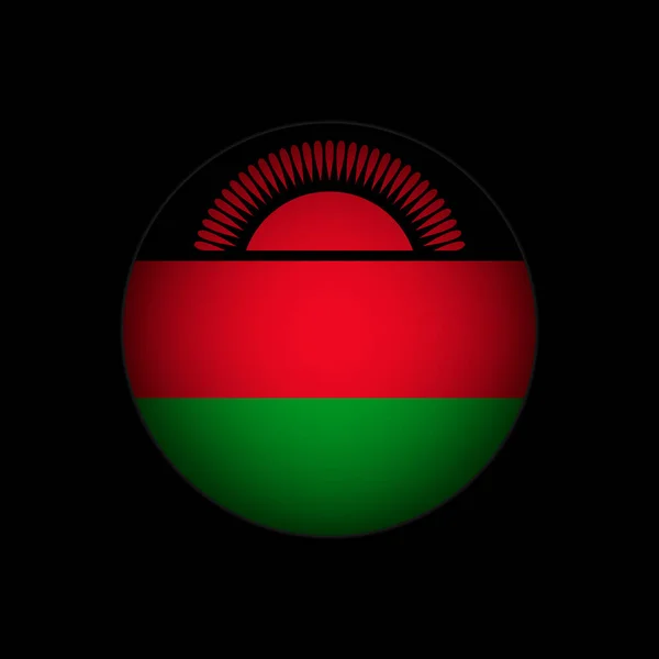 Země Malawi Malawská Vlajka Vektorová Ilustrace — Stockový vektor
