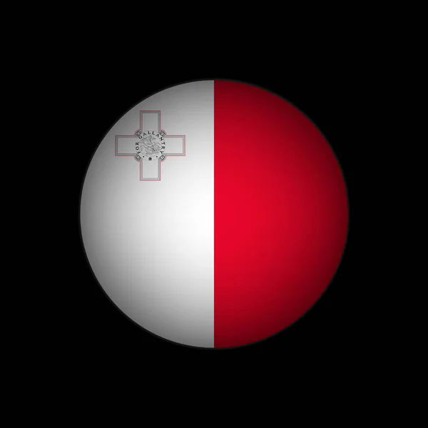 Paese Malta Bandiera Malta Illustrazione Vettoriale — Vettoriale Stock