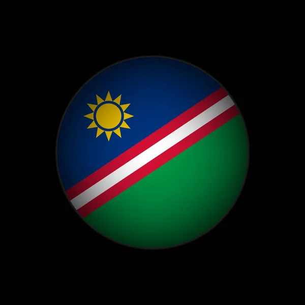 ナミビア国 ナミビアの国旗 ベクターイラスト — ストックベクタ