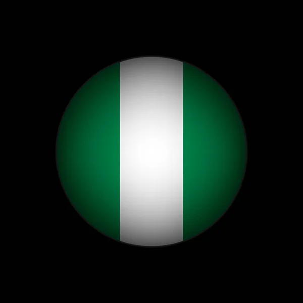 País Nigéria Bandeira Nigéria Ilustração Vetorial — Vetor de Stock