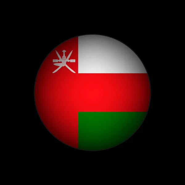 Country Oman Ománská Vlajka Vektorová Ilustrace — Stockový vektor