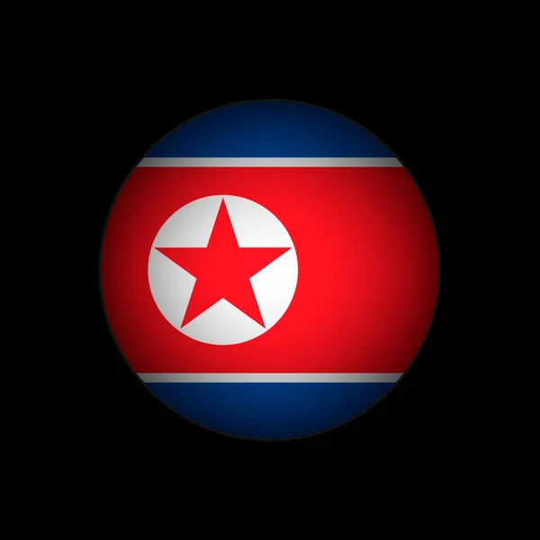 Land Nordkorea Nordkoreas Flagga Vektorillustration — Stock vektor