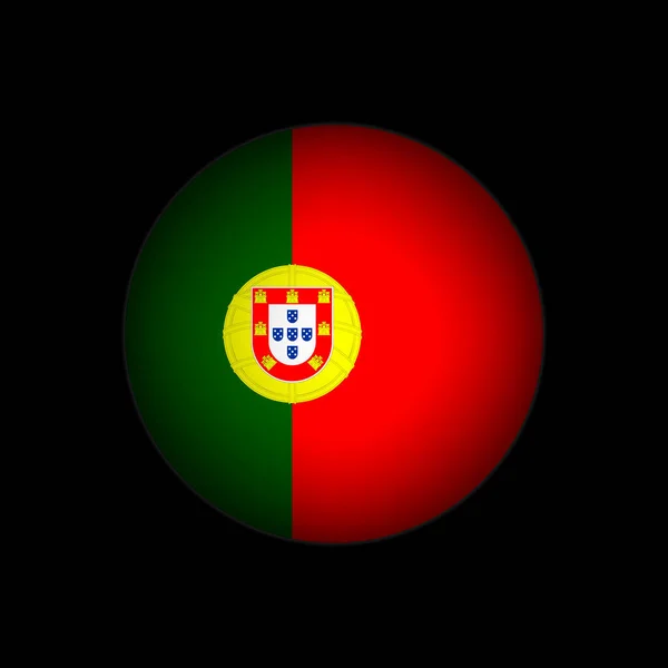 Země Portugalsko Portugalská Vlajka Vektorová Ilustrace — Stockový vektor