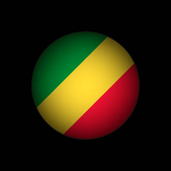 País República Congo Bandeira República Congo Ilustração Vetorial — Vetor de Stock