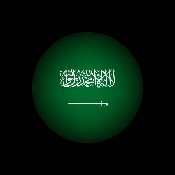 Χώρα Σαουδική Αραβία Σημαία Σαουδικής Αραβίας Εικονογράφηση Διανύσματος — Διανυσματικό Αρχείο