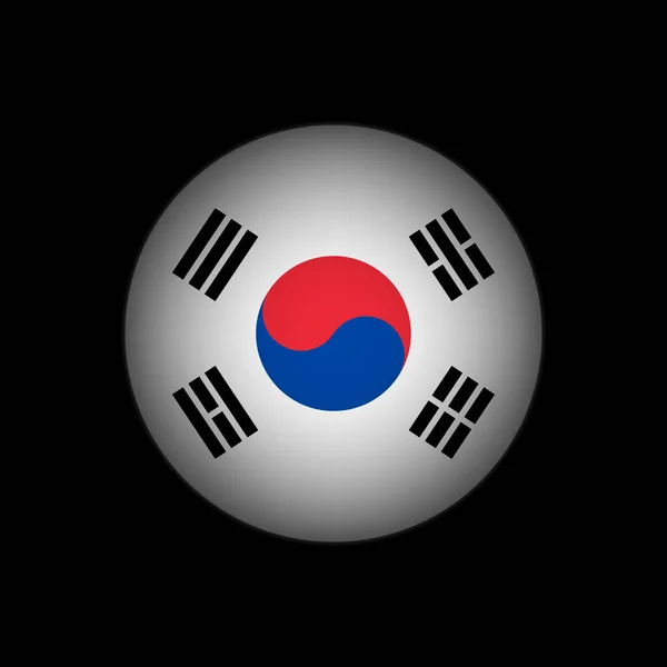 Land Südkorea Südkoreanische Flagge Vektorillustration — Stockvektor