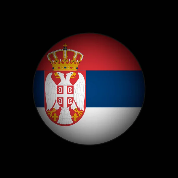Pays Serbie Drapeau Serbie Illustration Vectorielle — Image vectorielle