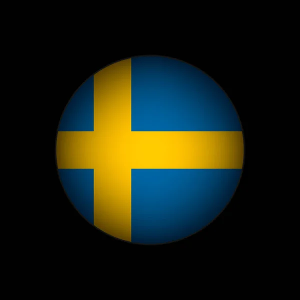 スウェーデンの国 スウェーデンの国旗 ベクターイラスト — ストックベクタ