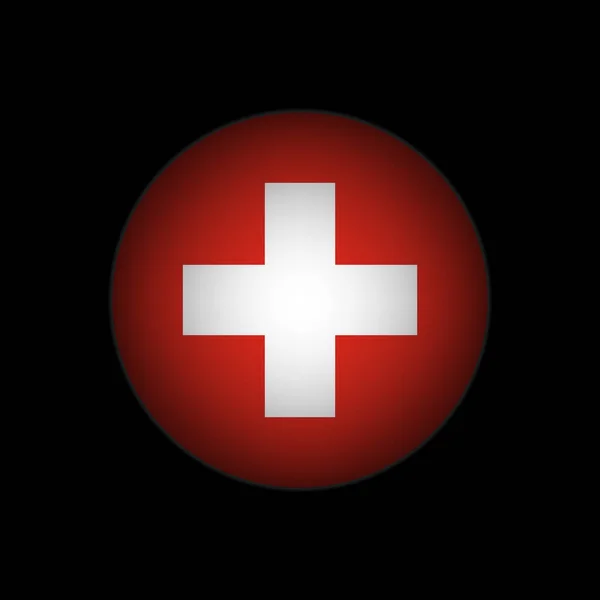 País Suíça Bandeira Suíça Ilustração Vetorial — Vetor de Stock