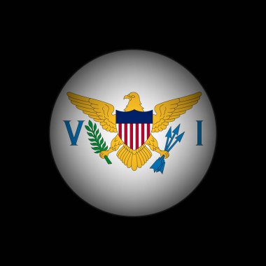 Virgin Adaları. Virgin Adaları bayrağı. Vektör illüstrasyonu.