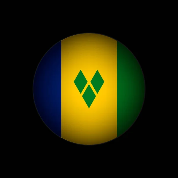 Paese Vincent Grenadine Vincent Bandiera Dei Grenadini Illustrazione Vettoriale — Vettoriale Stock