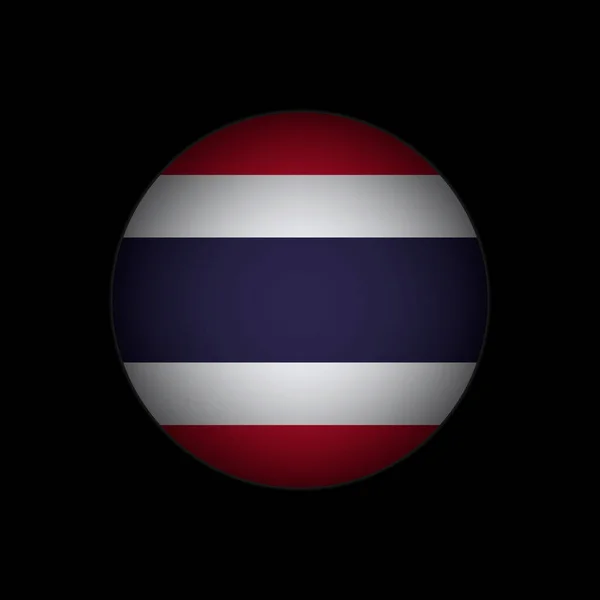 País Tailândia Bandeira Tailândia Ilustração Vetorial — Vetor de Stock