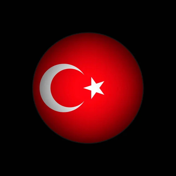 País Turquia Bandeira Turquia Ilustração Vetorial — Vetor de Stock